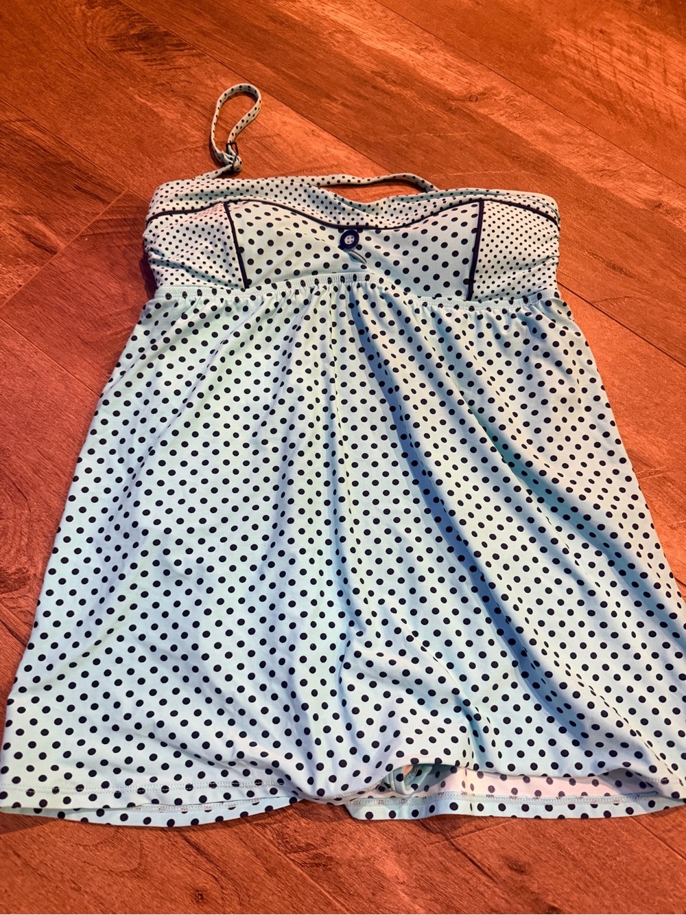Beach House Turquoise Polka Dot One-Piece Swim Dress